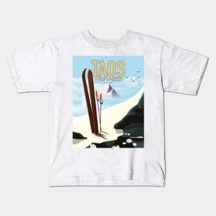 Taos USA ski poster Kids T-Shirt